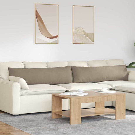 Vidaxl sofa kussens 2 stuks taupe 145 x 40 cm stof