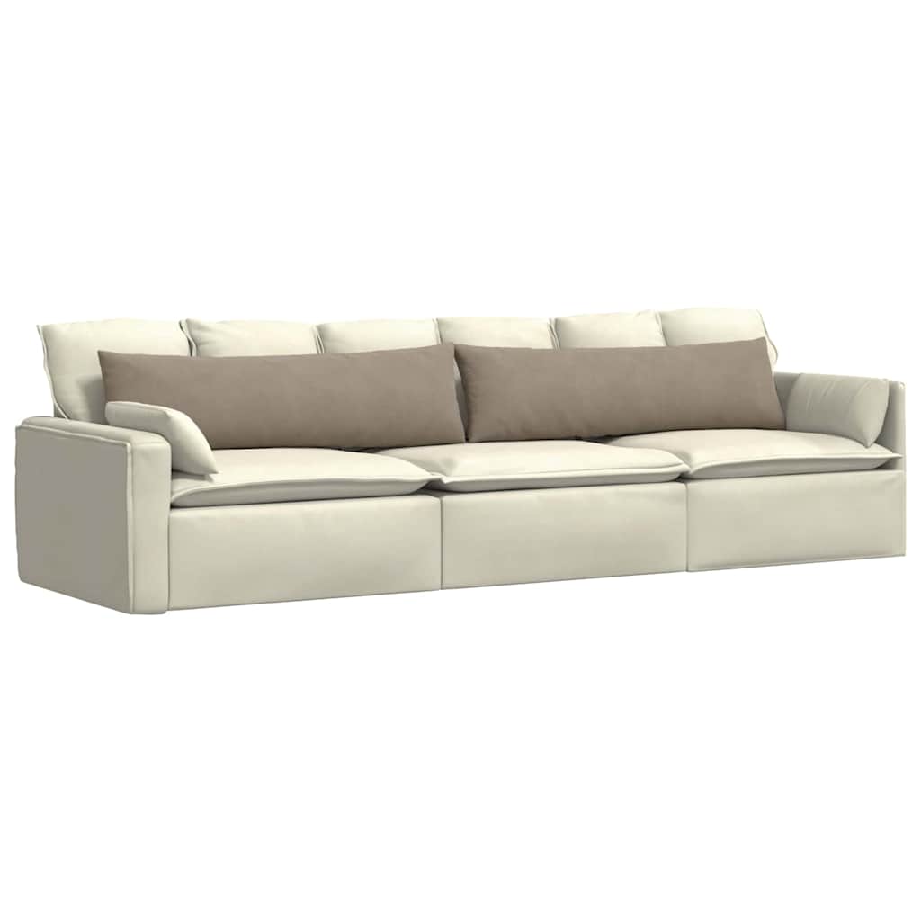 Vidaxl sofa kussens 2 stuks taupe 145 x 40 cm stof