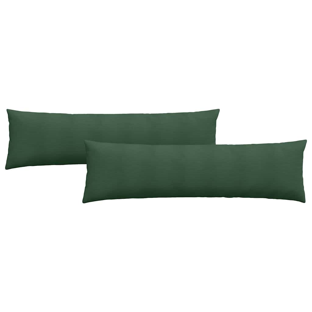 Vidaxl sofa kussens 2 stuks donkergroen 145 x 40 cm cordstof