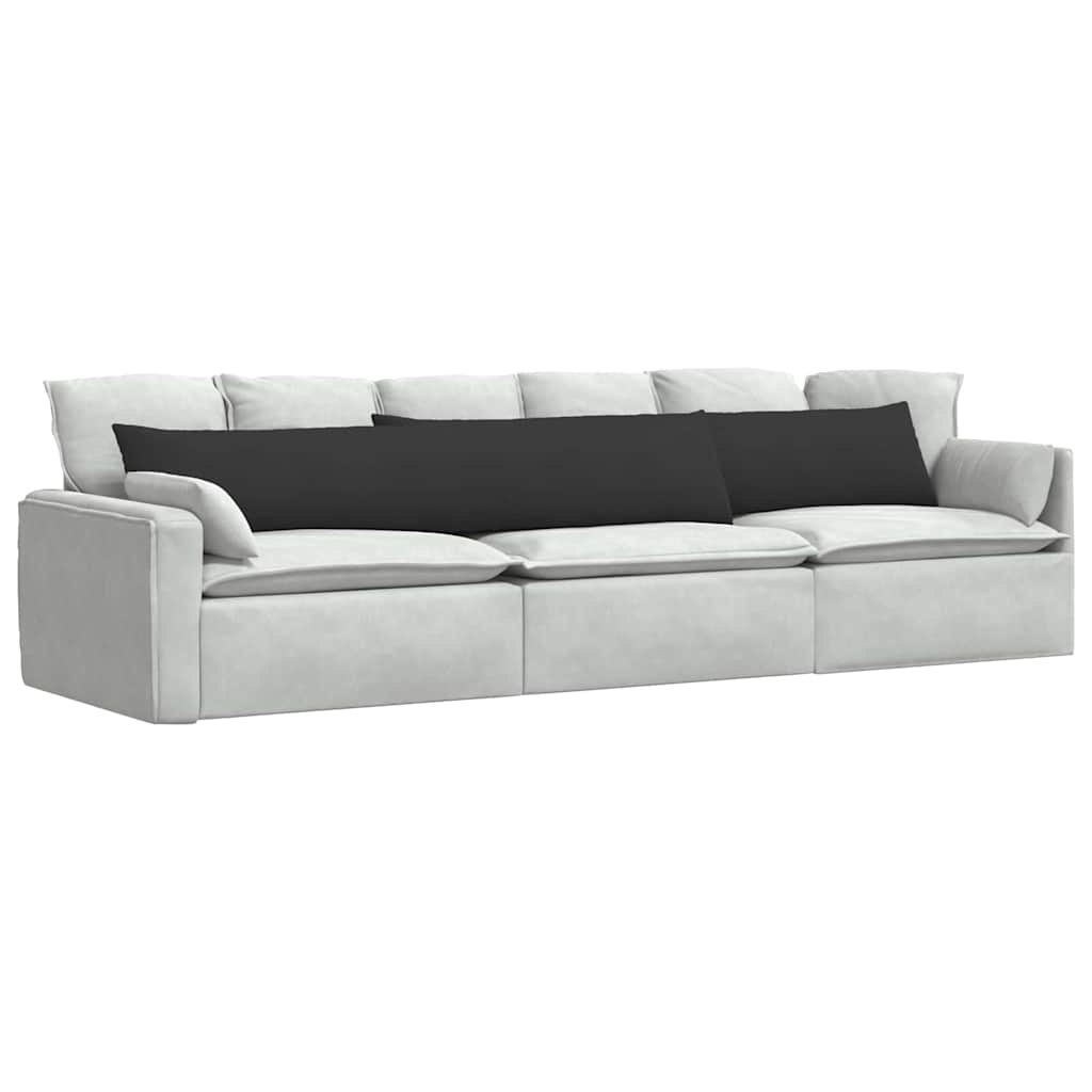Vidaxl sofa kussens 2 stuks zwart 200 x 40 cm stof
