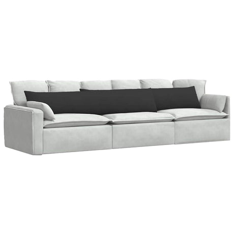 Vidaxl sofa kussens 2 stuks zwart 200 x 40 cm stof