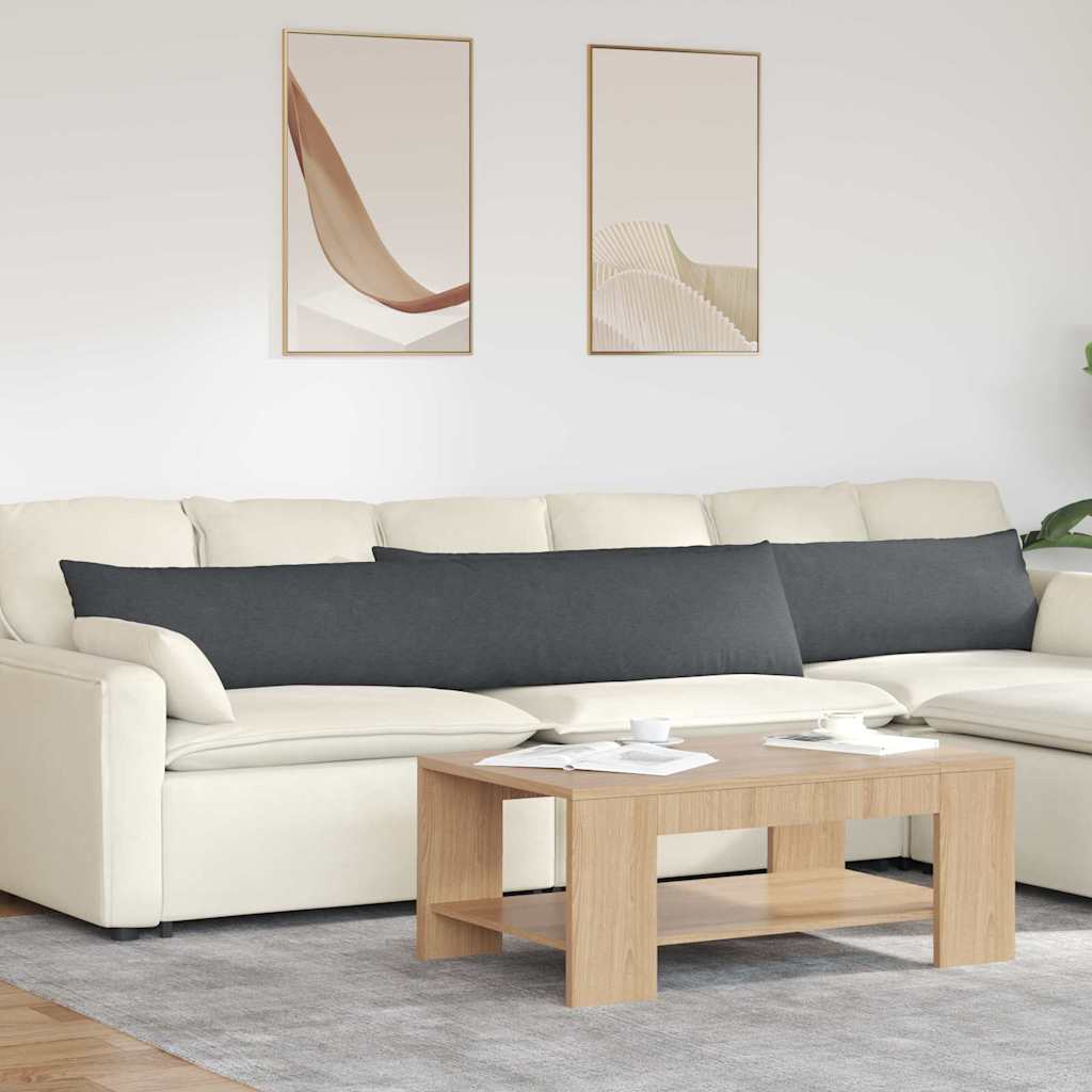 Vidaxl sofa kussens 2 stuks donkergrijs 200 x 40 cm cordstof