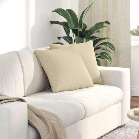Vidaxl sofa kussens 2 pcs crème 45 x 45 cm stof