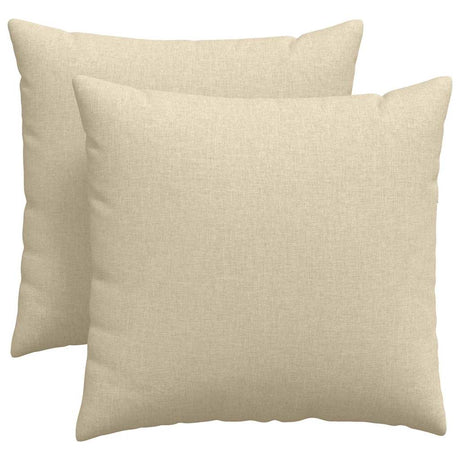 Vidaxl sofa kussens 2 pcs crème 45 x 45 cm stof