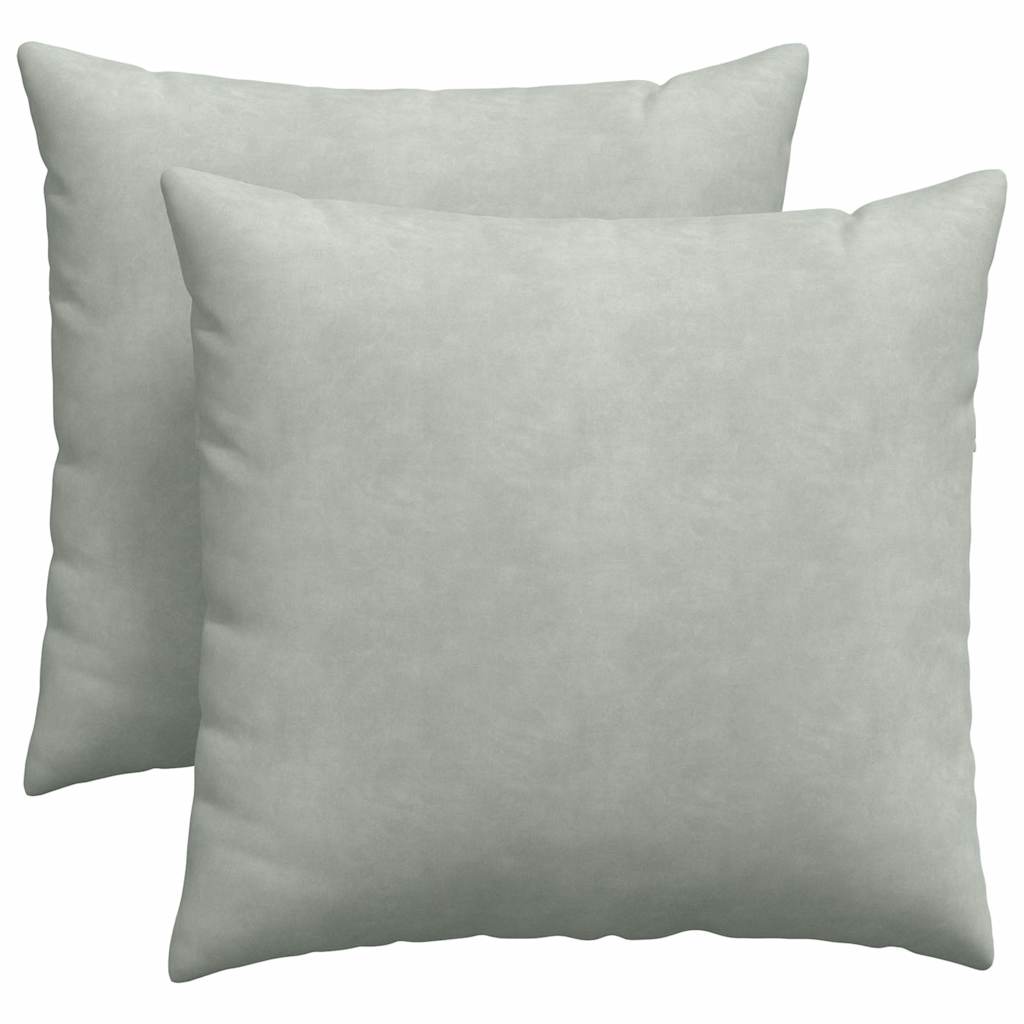Vidaxl sofa kussens 2 stuks lichtgrijs 45 x 45 cm cordstof