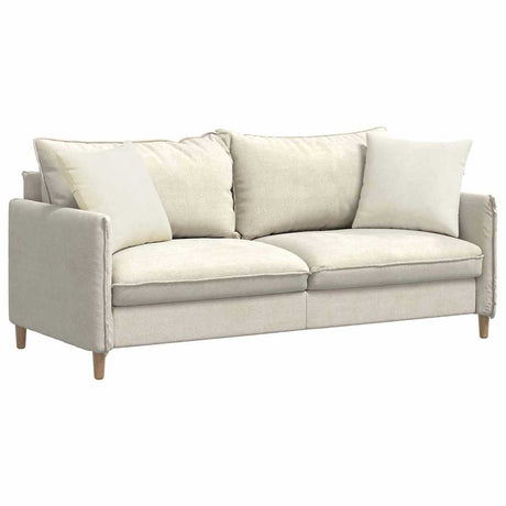 Vidaxl sofa kussens 2 stuks crème 45 x 45 cm cordstof