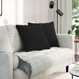 Vidaxl sofa kussens 2 pcs zwart 50 x 50 cm stof
