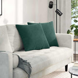 Vidaxl sofa kussens 2 stuks donkergroen 50 x 50 cm cordstof