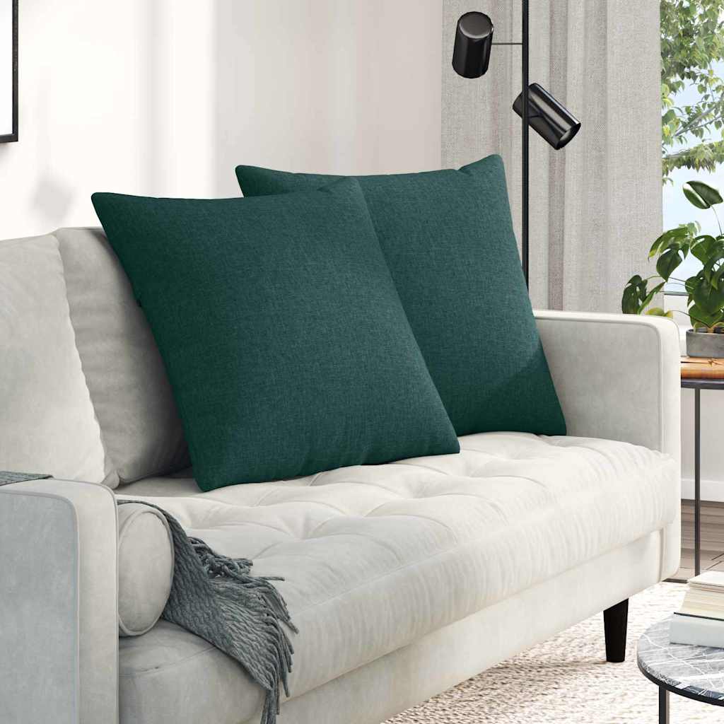 Vidaxl sofa kussens 2 pcs donkergroen 60 x 60 cm stof