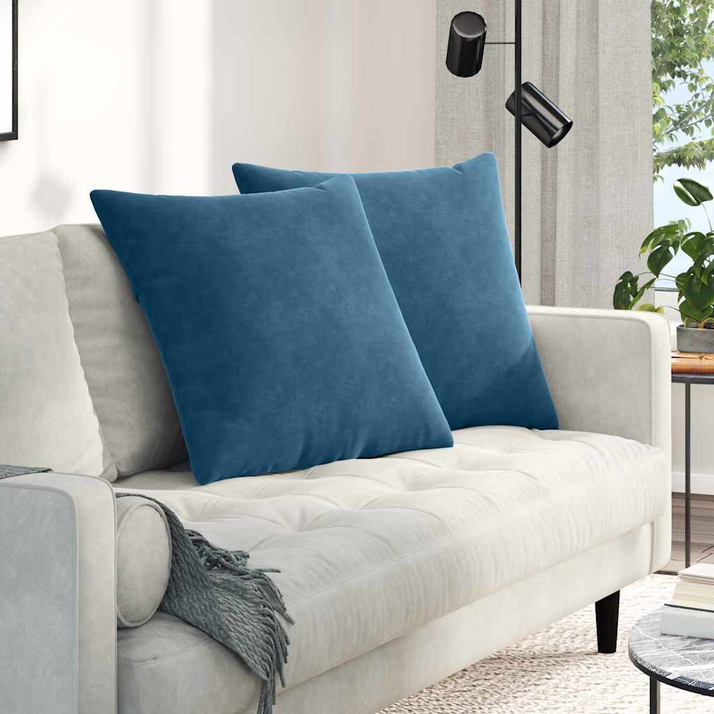 Vidaxl sofa kussens 2 stuks blauw 60 x 60 cm cordstof