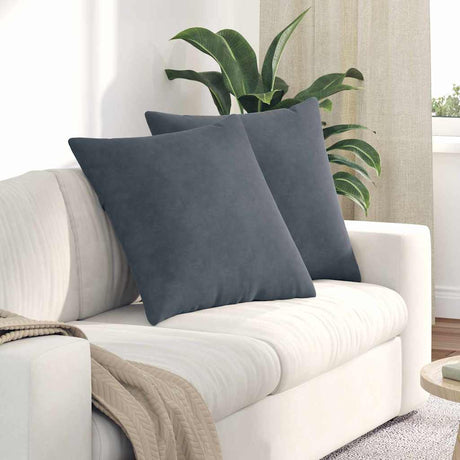 Vidaxl sofa kussens 2 stuks donkergrijs 60 x 60 cm cordstof