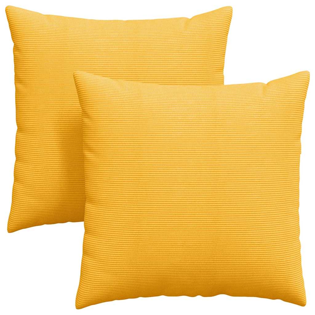 Vidaxl sofa kussens 2 stuks lichtgeel 60 x 60 cm cordstof