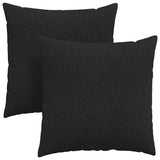 Vidaxl sofa kussens 2 pcs zwart 80 x 80 cm stof