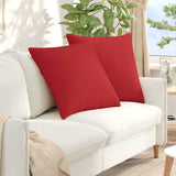 Vidaxl sofa kussens 2 pcs rood 80 x 80 cm stof