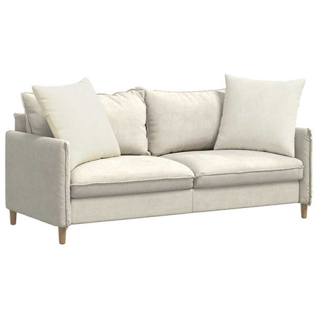 Vidaxl sofa kussens 2 stuks crème 80 x 80 cm cordstof