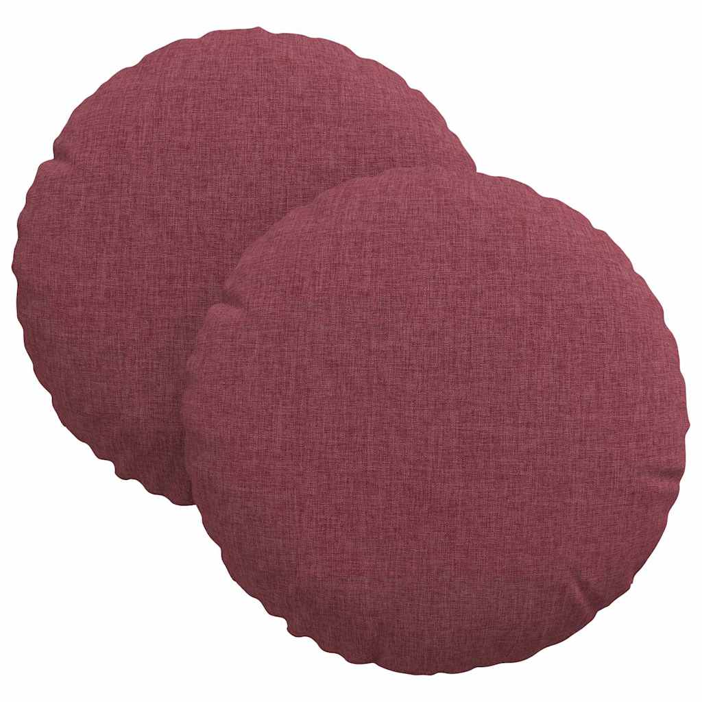 Vidaxl zitkussens 2 pcs wijnrood ø30 x 13 cm stof