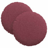 Vidaxl zitkussens 2 pcs wijnrood ø30 x 13 cm stof