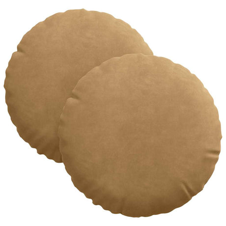 Vidaxl zitkussens 2 stuks bruin ø 40 x 13 cm fluweel