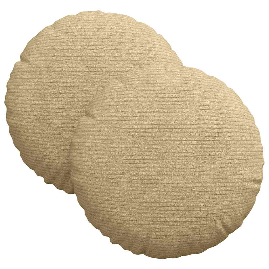 Vidaxl zitkussens 2 pcs grijs groen ø 30 cm katoen stof