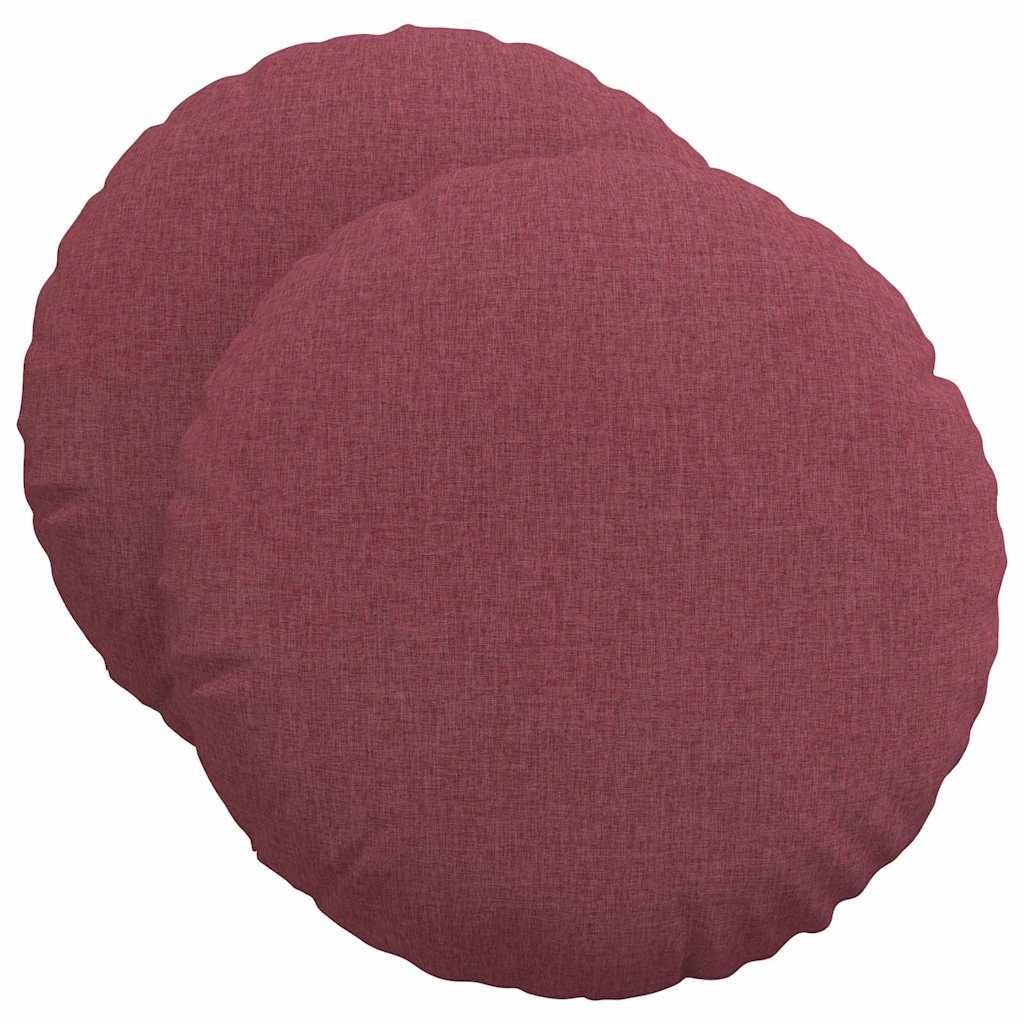 Vidaxl zitkussens 2 pcs wijnrood ø50 x 19 cm stof