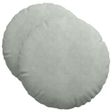 Vidaxl zitkussens 2 stuks lichtgrijs ø 40 x 13 cm fluweel