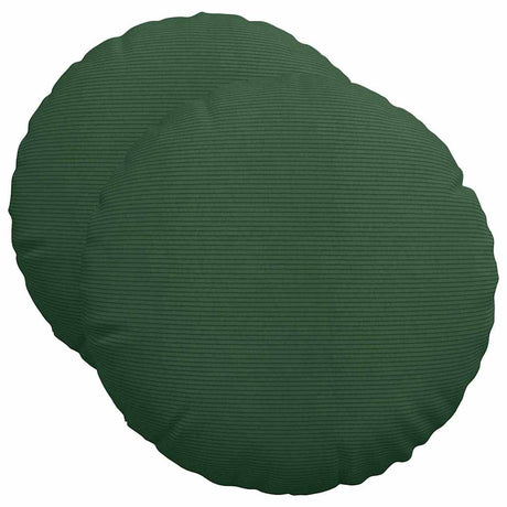 Vidaxl zitkussens 2 pcs donkergroen ø 50 cm katoen stof