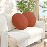 Vidaxl zitkussens 2 pcs rood-oranje ø 50 cm katoen stof