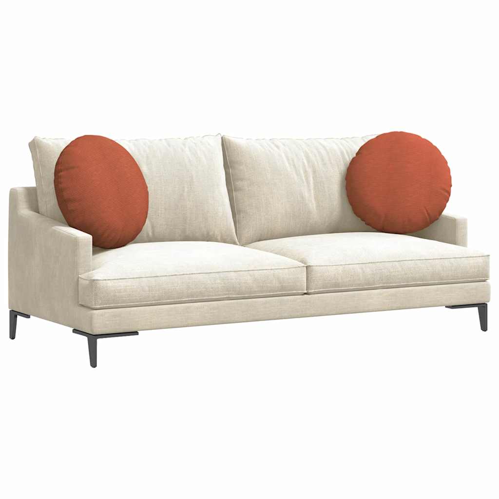 Vidaxl zitkussens 2 pcs rood-oranje ø 50 cm katoen stof