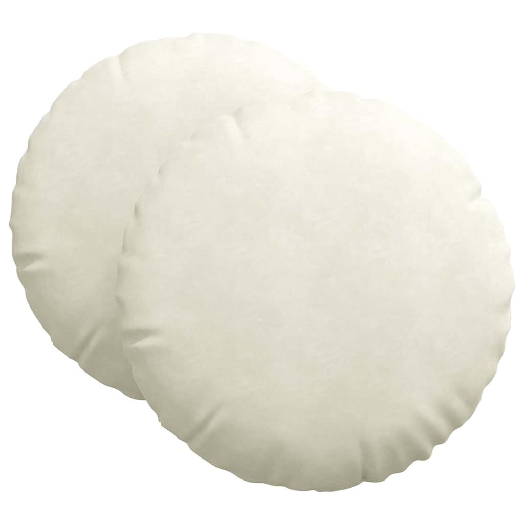 Vidaxl zitkussens 2 stuks crème ø 40 x 13 cm fluweel