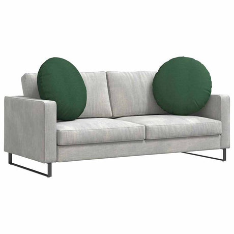 Vidaxl zitkussens 2 pcs donkergroen ø 60 cm katoen stof