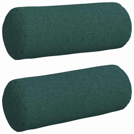 Vidaxl bolster kussens 2 stuks donkergroen ø 15 x 40 cm stof