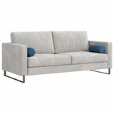 Vidaxl bolster kussens 2 stuks blauw ø 15 x 40 cm stof