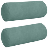 Vidaxl bolster kussens 2 stuks zeegroen ø 15 x 40 cm cordstof
