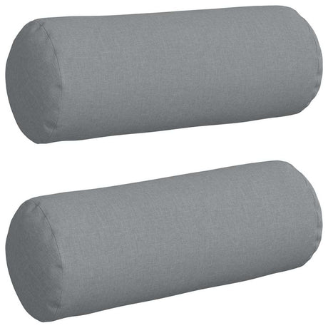 Vidaxl bolster kussens 2 stuks lichtgrijs ø 25 x 70 cm stof