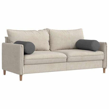 Vidaxl bolster kussens 2 stuks donkergrijs ø 25 x 70 cm stof