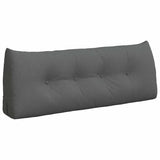 Vidaxl rugkussen donkergrijs 120 x 24 x 50 cm stof