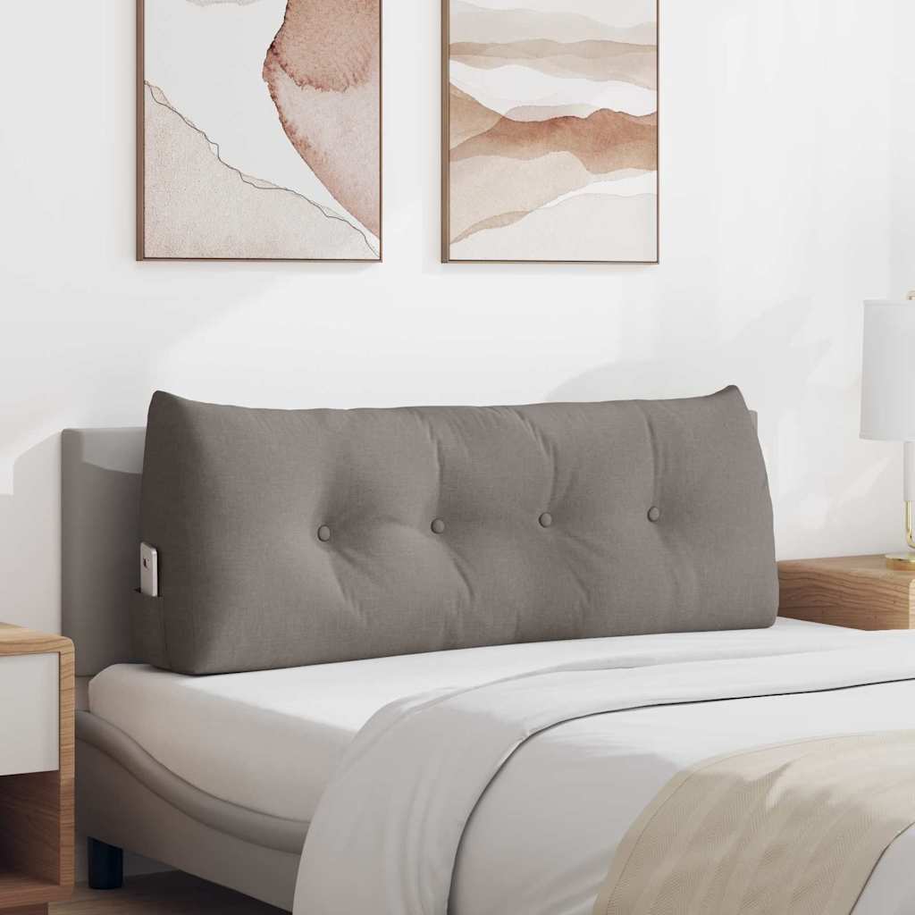 Vidaxl rugkussen taupe 120 x 24 x 50 cm stof