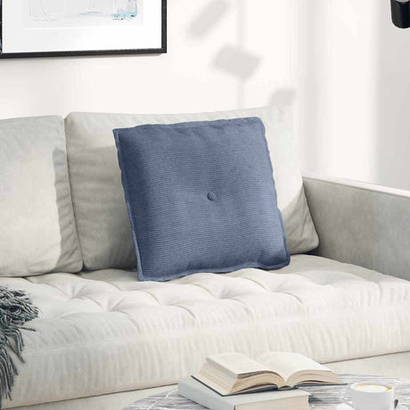 Vidaxl rugkussen blauw 50 x 45 cm cordstof