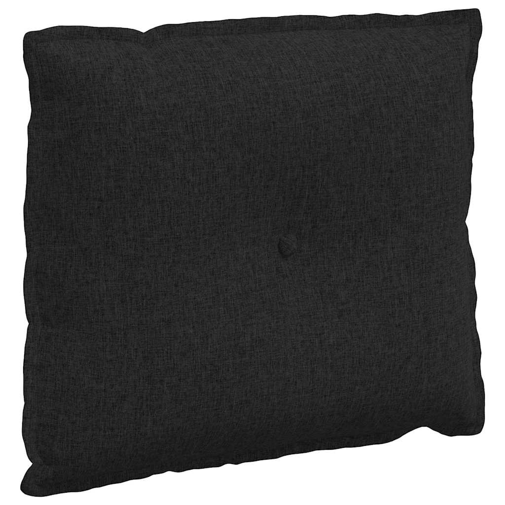 Vidaxl rugkussen zwart 60 x 19 x 50 cm stof