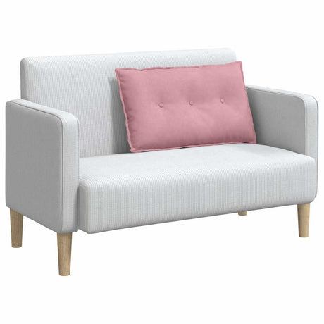 Vidaxl rugkussen roze 80 x 50 cm cordstof