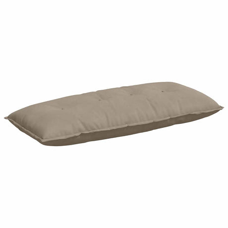Vidaxl rugkussen taupe 120 x 50 cm microvezel stof