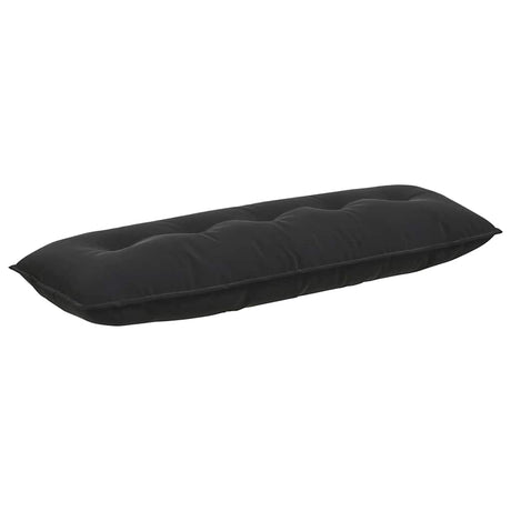 Vidaxl rugkussen zwart 140 x 50 cm cordstof