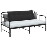 Vidaxl rugkussen zwart 140 x 50 cm cordstof