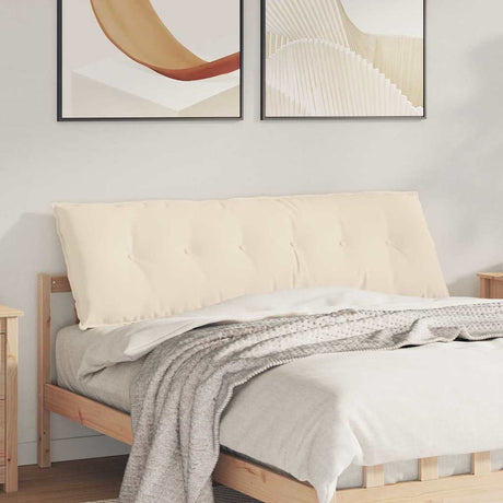 Vidaxl rugkussen beige 160 x 50 cm microvezel stof