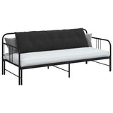 Vidaxl rugkussen zwart 180 x 50 cm cordstof