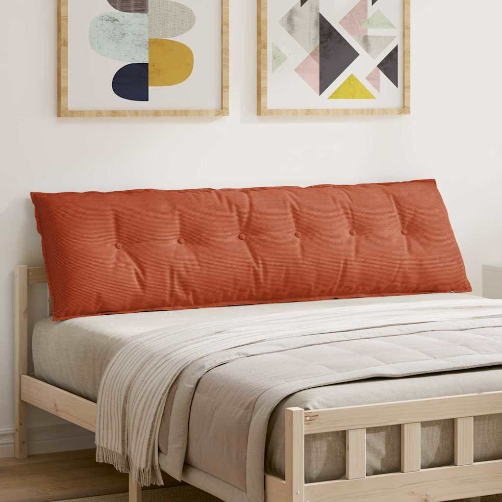 Vidaxl rugkussen rood-oranje 180 x 50 cm cordstof