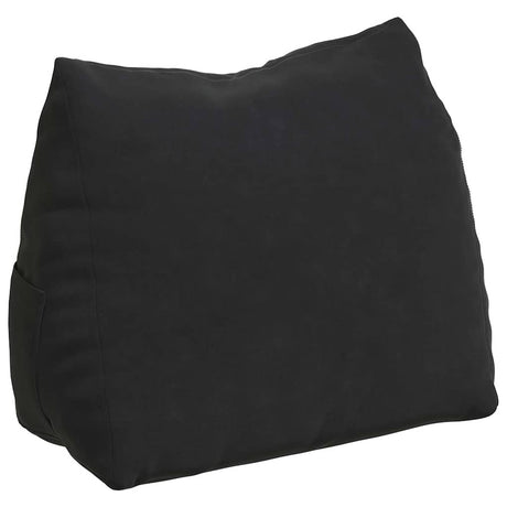 Vidaxl rugkussen zwart 45 x 20 x 35 cm cordstof