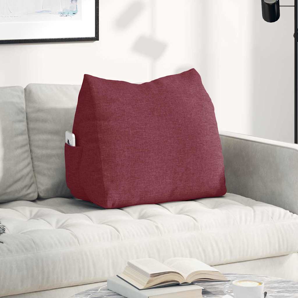 Vidaxl rugkussen wijnrood 60 x 20 x 50 cm stof