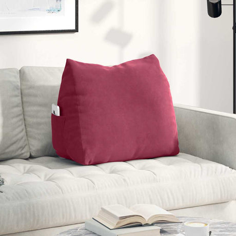 Vidaxl rugkussen wijnrood 60 x 20 x 50 cm cordstof