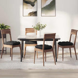 Vidaxl zitkussens 4 pcs zwart 45 x 45 cm microvezel stof
